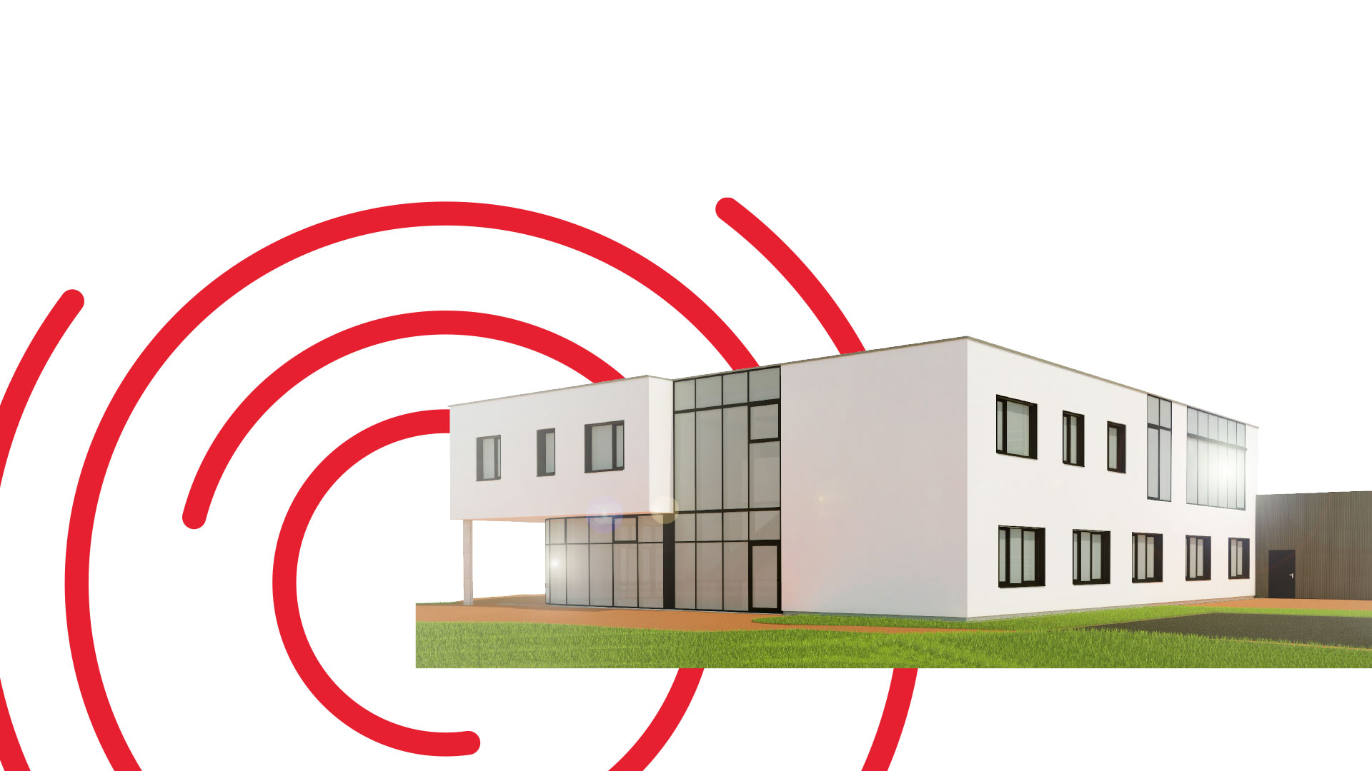 Kraut Neubau als Zeichnung